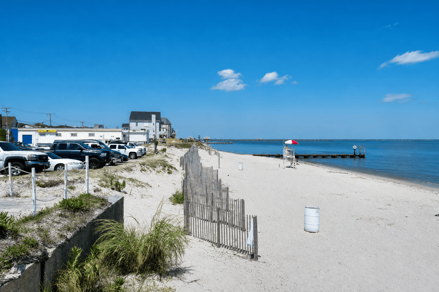 Waterfront homes along the shoreline in Ocean View, Norfolk