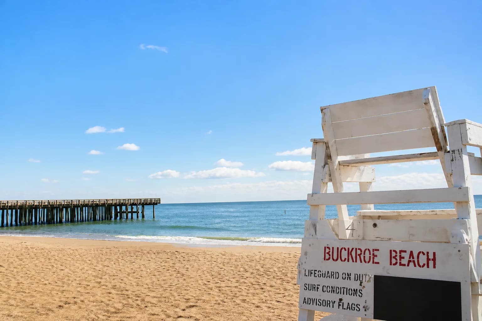 Chesapeake Bay shoreline at Buckroe Beach, Hampton, Virginia