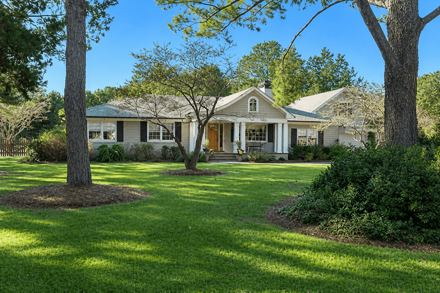 Tree-lined residential street in Alanton, Virginia Beach