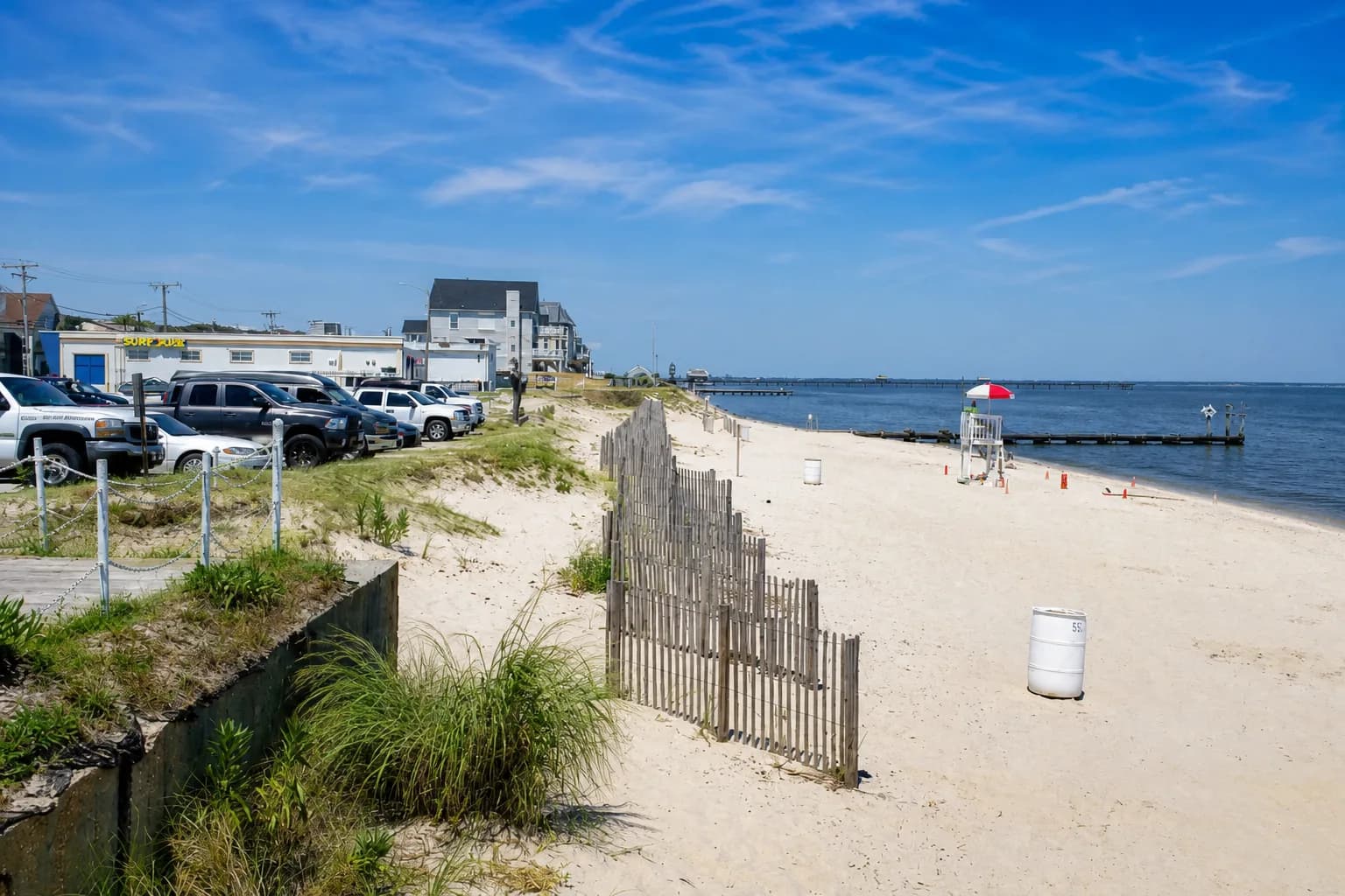 Waterfront homes along Ocean View, Hampton Roads