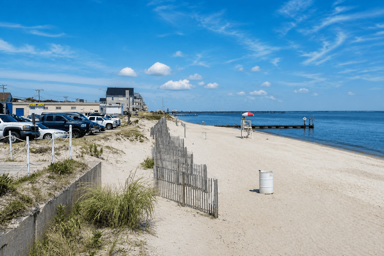 Ocean View shoreline neighborhood in Norfolk, Virginia