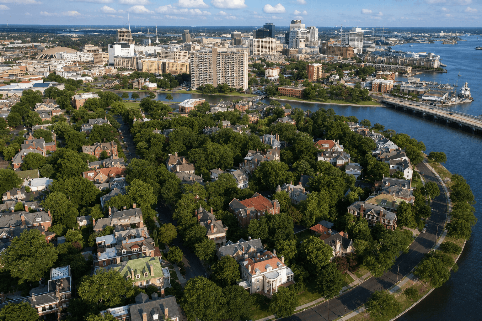 Walkable historic streets in Ghent, Norfolk