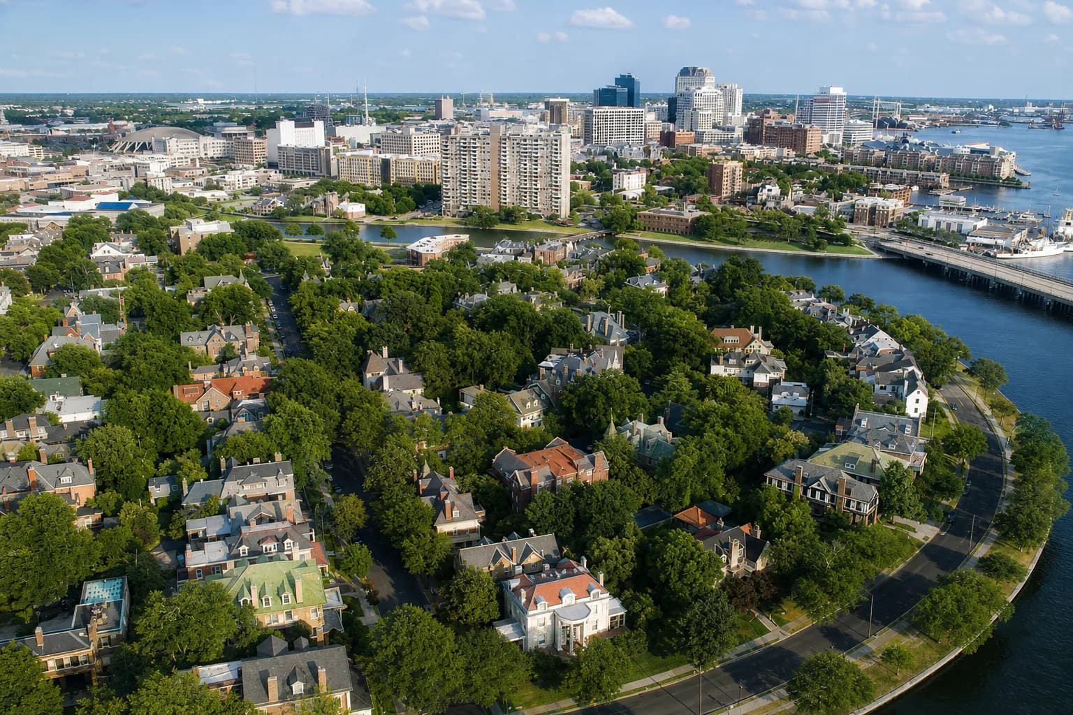 Walkable, historic streets in Ghent, Norfolk