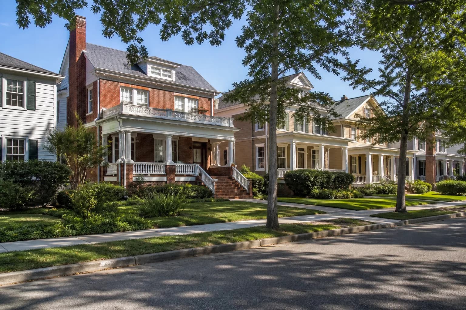 Historic homes in Ghent, Hampton Roads, Virginia