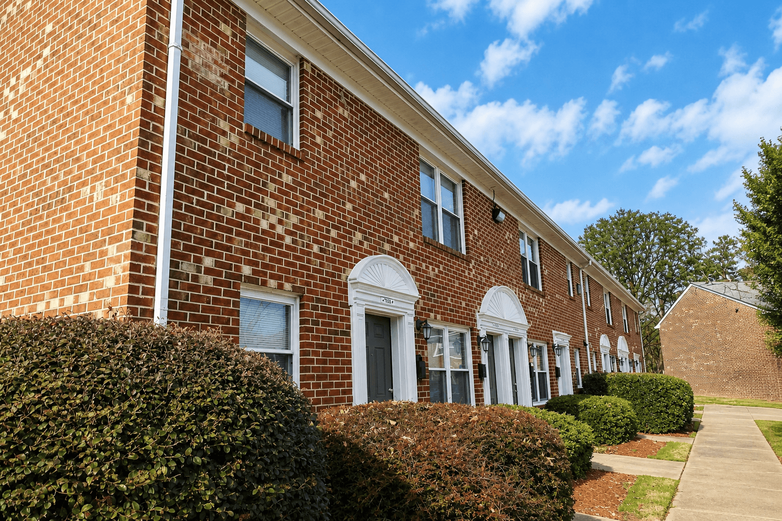 Tree-lined residential street in Churchland, Portsmouth, Virginia