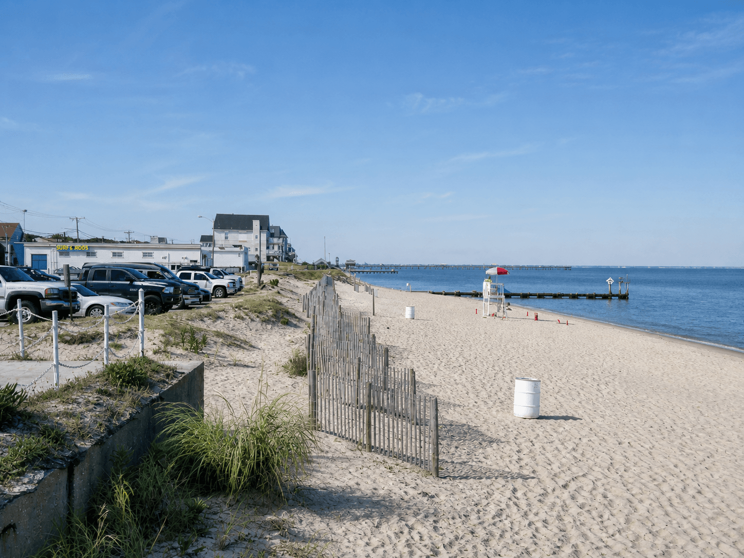 Chesapeake Bay shoreline at Ocean View, Norfolk