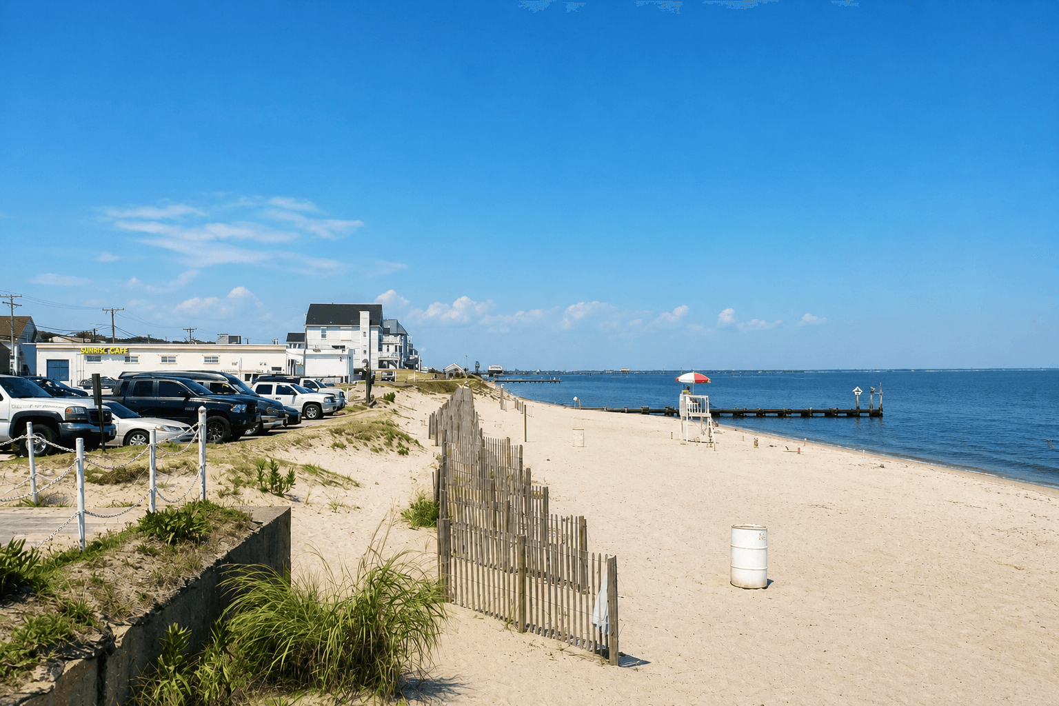 Chesapeake Bay shoreline at Ocean View, Norfolk